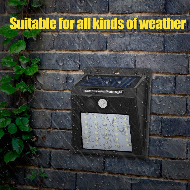 Decorman Solar Sensor Lights Outdoor 30 LED Wireless Waterproof Security Solar Motion Sensor Wall Lights for Fence Patio Deck Yard Garden with Motion Activated Auto On/Off - Image 3
